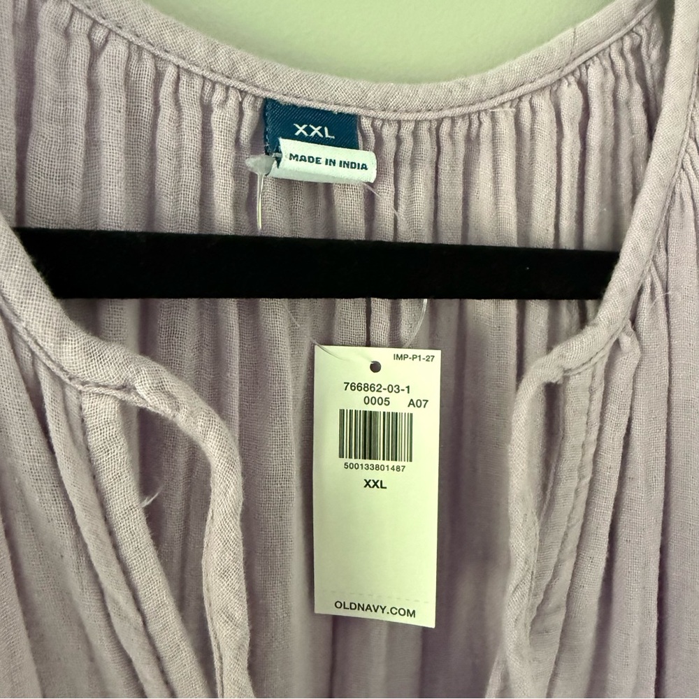 NWT Old Navy Light Purple Pleated Gauze Maxi Dress - Picture 4 of 12